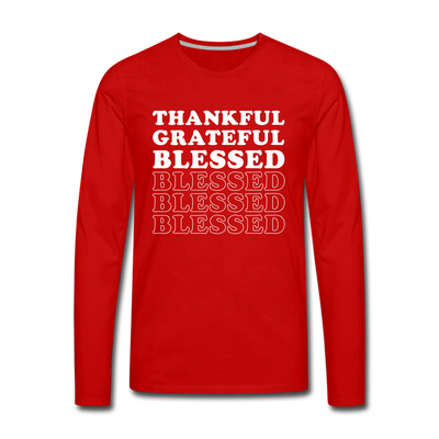 Unisex Long Sleeve T-Shirts - ThankFul - red