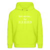 Unisex Hoodie - Nah Blessed - safety green