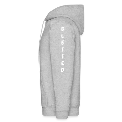 Unisex Hoodie - Thankful Front + 2 Sides - heather gray