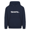 Unisex Hoodie - Thankful Front + 2 Sides - navy