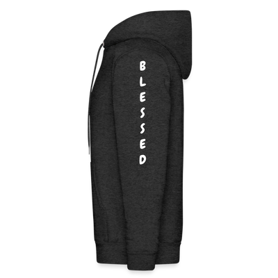 Unisex Hoodie - Thankful Front + 2 Sides - charcoal grey