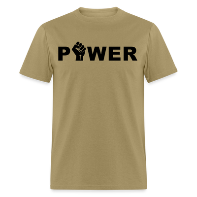 Unisex T-Shirt - Power - khaki