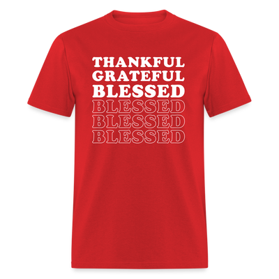 Unisex T-Shirt - Thankful - red
