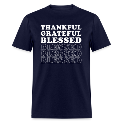 Unisex T-Shirt - Thankful - navy