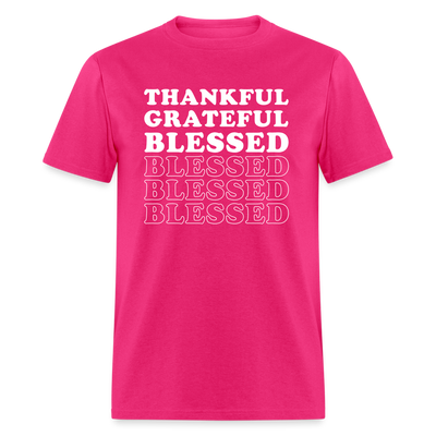 Unisex T-Shirt - Thankful - fuchsia